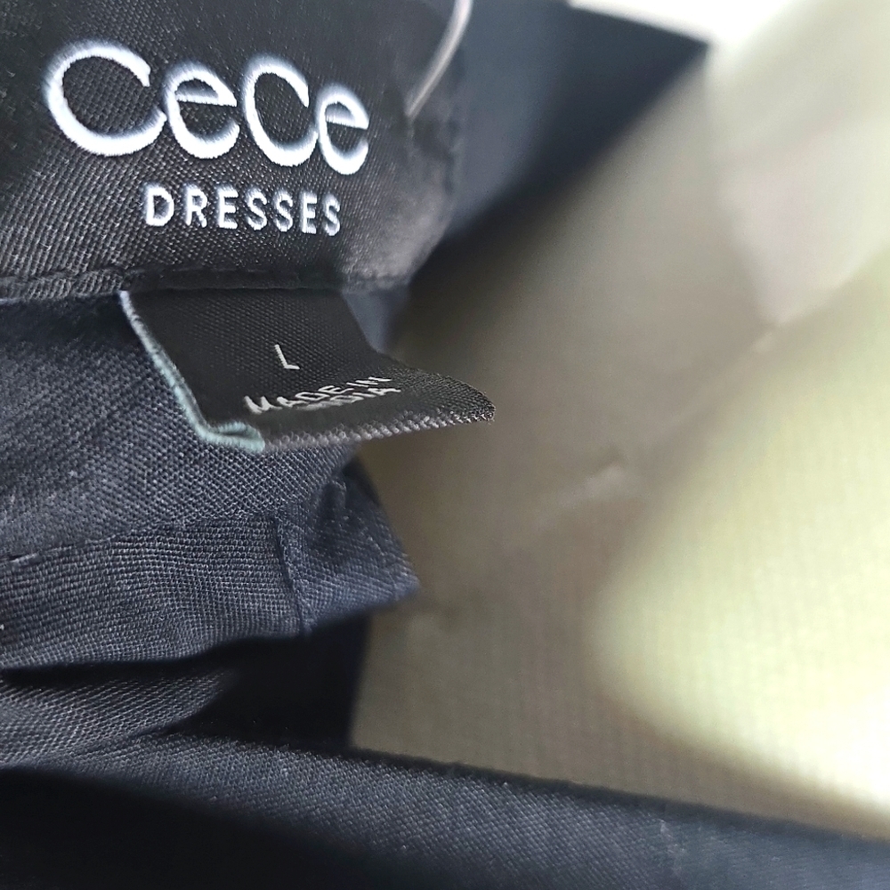 CeCe Black Dress with Elegant Details - Picture 5 of 7